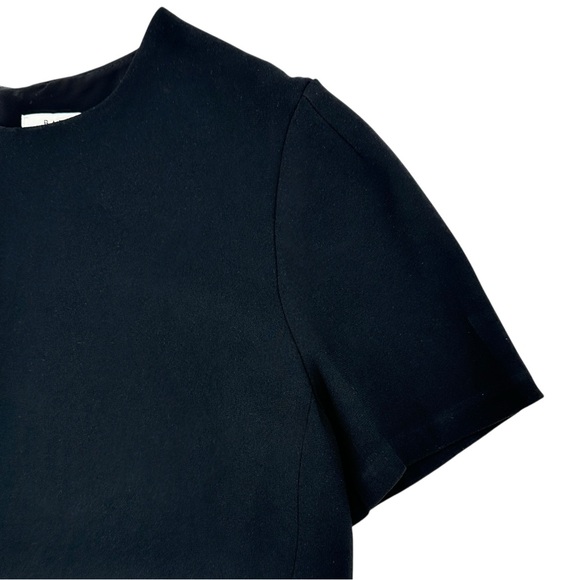 Babaton Patricio Black Loose Fit Japanese Crepe Short Sleeve T-Shirt Mini Dress - Picture 6 of 10